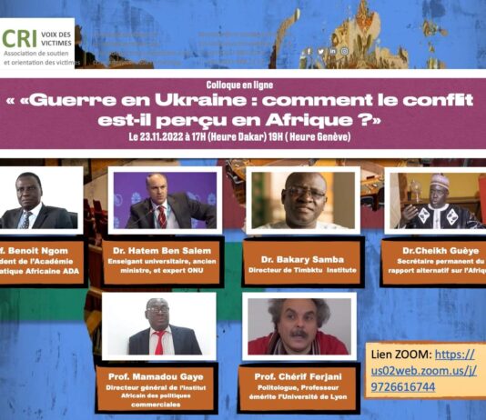 Colloque l’Afrique et la guerre en Ukraine